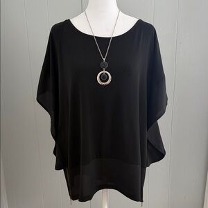 Chico's Black Flowing Blouse